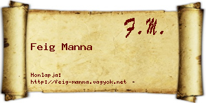 Feig Manna névjegykártya